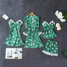 Load image into Gallery viewer, Sexy Red Womens Silky Sleep Pajamas Strap Top Sleepwear Nightdress Bathrobe Home Wear Nightgown Robe Bath Gown Sleepshirts