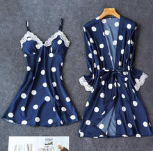 Load image into Gallery viewer, Sexy Red Womens Silky Sleep Pajamas Strap Top Sleepwear Nightdress Bathrobe Home Wear Nightgown Robe Bath Gown Sleepshirts