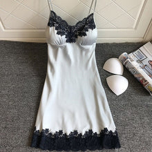 Load image into Gallery viewer, Sexy Ladies Lace Backless Strap Solid Color Sleepwear Women Babydoll Sleep Tops 2019 Women Clothing