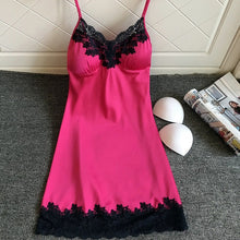 Load image into Gallery viewer, Sexy Ladies Lace Backless Strap Solid Color Sleepwear Women Babydoll Sleep Tops 2019 Women Clothing