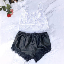 Load image into Gallery viewer, 2020 Women Sexy Lingerie Lace Sleepwear Top Sleeveless V-Neck Camisole Baby Doll Satin Shorts Lingerie Set Sexy Clothes Lenceria
