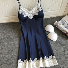 Load image into Gallery viewer, Sexy Ladies Lace Backless Strap Solid Color Sleepwear Women Babydoll Sleep Tops 2019 Women Clothing
